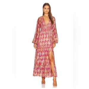 NYT long dress in fuchsia pink Hermant & Nandita size L